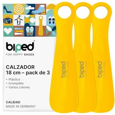 Imagen de biped juego de 3 calzadores plástico calzador 18 cm fabricación alemana z1570(amarillo)