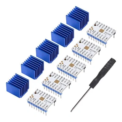 Imagen de DollaTek 5Pcs TMC2208 Controlador de Motor Paso a para Placa Base Impresora 3D con disipador Calor y Destornillador