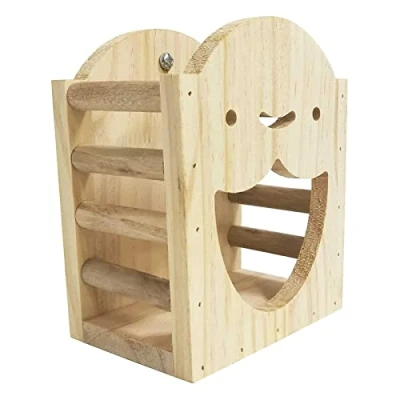 Imagen de HINAA heno para Conejos Madera, Innovador con diseño Escalera Conejos, Conejillos Indias, Chinchillas, Dispensador Conejo, Conejillo Indias