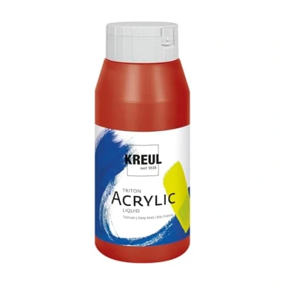 Imagen de KREUL 17024 Solo Goya Triton acrílica carmín, Frasco 750 ml, Secado rápido y Mate, Pintura al Agua, Calidad de Estudio, versátil, Buen Poder cubriente, Crimson,