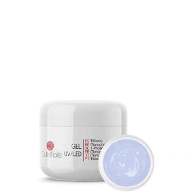 Imagen de Gel Trifasico UV/LED 15ml para Uñas de OUTLET NAILS, transparente, Viscosidad media, Monophase UV/LED/Monofasico