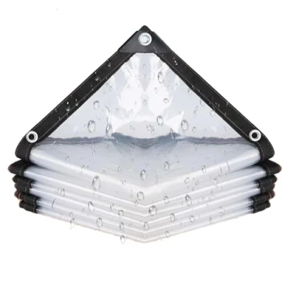 Imagen de 3x5m Lona Impermeable Exterior, Lonas Transparente con Ojales, De Plástico Plegable Resistente a La Intemperie, para Jardines Plantas Muebles Coche