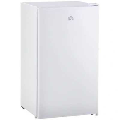 Imagen de HOMCOM Mini Refrigerador 91L Nevera Pequeña Silencioso con Estante Ajustable Compartimento Congelador y Control de Temperatura Mecánico 47,5x44.2x84 cm Blanco