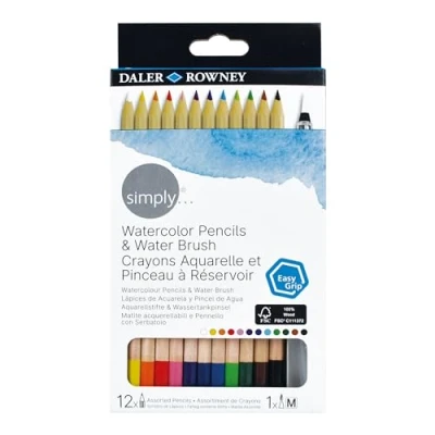 Imagen de Daler Rowney Simply Lápices de Acuarela, Colores Surtidos, 13 Unidades
