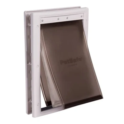 Imagen de PetSafe Puerta de plástico para Mascotas climas Extremos Altamente Aislado Protección Triple contra el frío y Calor, con Panel Cierre M, Mediano