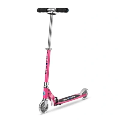 Imagen de Micro® Micro Sprite LED Patinete 2 Ruedas Niños y Puños Plegables con iluminación Ligero Regulable en Altura 5 12 Años Niñas