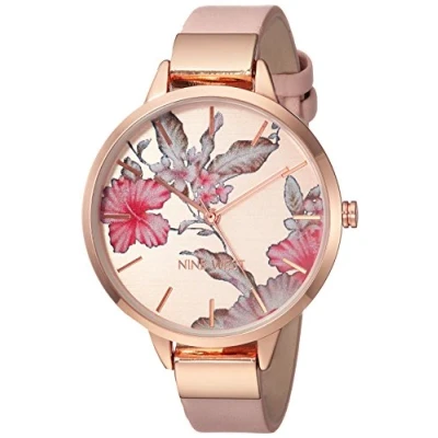 Imagen de Nine West Reloj de Pulsera, Esfera Floral, Mujer, NW/2044RGPK