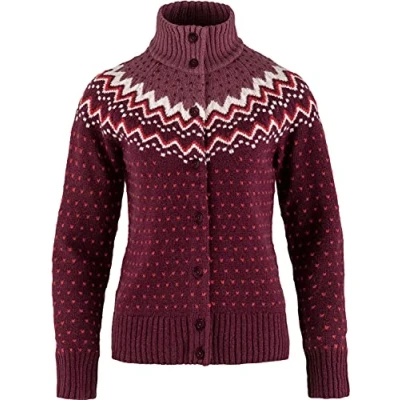 Imagen de Fjallraven F84148 356 Övik Knit Cardigan W Dark Garnet XXS