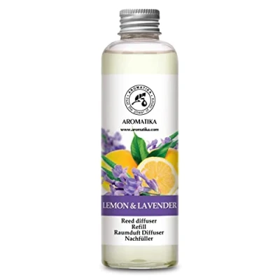 Imagen de Recambio Difusor Limón Lavanda 200 ml Fragancia de Hogar Intensa y Duradera Reed Aroma Aromaterapia Recarga Varillas Difusoras