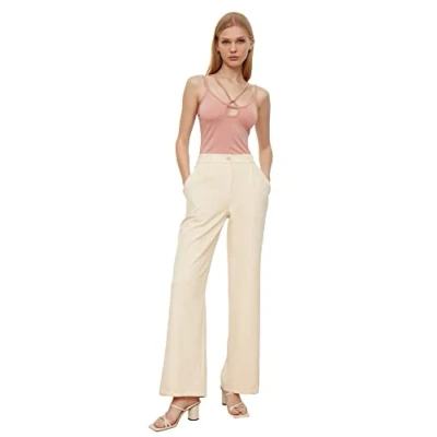 Imagen de Trendyol Pantalones básicos, Gris, 44 para Mujer