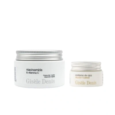 Imagen de GISÈLE DENIS Pack Regenerante de Día, Crema Facial Niacinamida y Vitamina C 50 ml + Contorno Ojos Corrector Bolsas Ojeras 15 ml, Cuidado la Piel, Rutina Facial, Aporta Firmeza Luminosidad