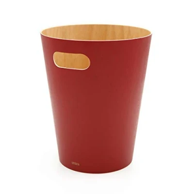 Imagen de Umbra 082780 505 Papelera de madera, color rojo