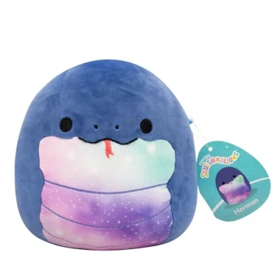 Imagen de Squishmallows SQCR06582 Peluche de Herman la Serpiente 19 cm, Oficial Jazwares, Supersuave