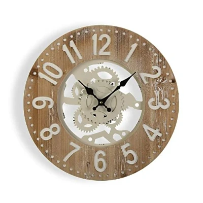 Imagen de Reloj de Pared Versa 40 x 4,5 cm Metal Madera MDF