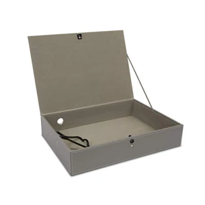 Imagen de OSCO Faux Leather Box File Grey