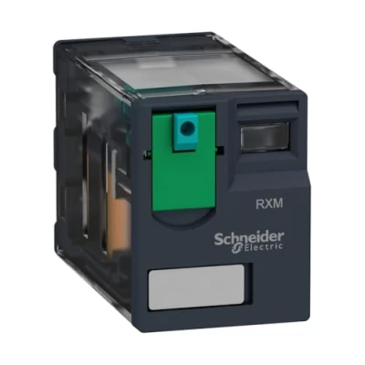 Imagen de Schneider Electric RXM4AB1BD Relé de Miniatura Enchufable, Zelio RXM, 4 Ca, 24 V Cc