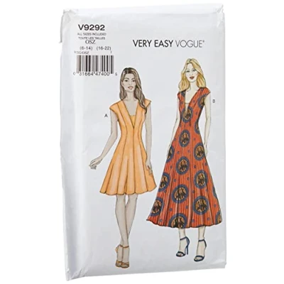 Imagen de Vogue Patterns 9292 OS, de Costura para Chaqueta y Dickie, tamaños 6 22, Tejido, Multicolor, 15 x 0,5 22 cm