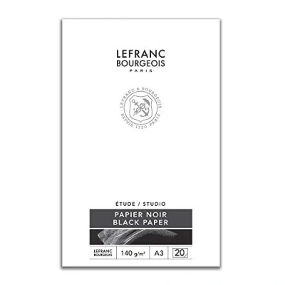 Imagen de Lefranc Bourgeois Bloc Papel Negro, DIN A3, 20