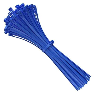 Imagen de intervisio Bridas de Plastico para Cables Reutilizables / 350mm x 7,5mm Azul 100 Piezas