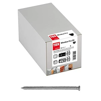 Imagen de TOX Tornillo para marcos Window Pro SK de acero cementado, montaje distanciador ventanas y puertas, cabeza avellanada con accionamiento TX30, ⌀7,5/212 mm, 09110145