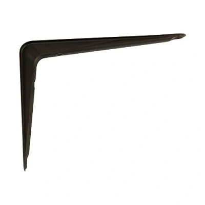 Imagen de Amig Palomilla para estanterías de pared Escuadra metálica baldas Ángulo estantes Soporte estantería Acero Color Negro Medida: 200x150 mm Peso máx. recomendado: 35 Kg