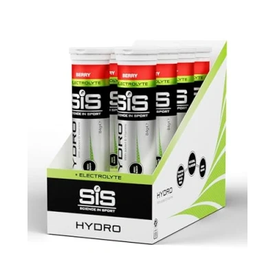 Imagen de Science in Sport HYDRO comprimidos de electrolitos 160 uds. Frutos del bosque Veganos y sin gluten, Con sodio, calcio, potasio magnesio para equilibrar los