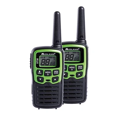 Imagen de Walkie Talkie Midland XT30, verde, 6km de alcance, 16 canales, manos libres