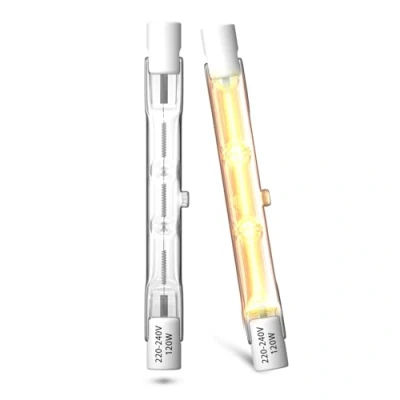 Imagen de Lamptobe Bombilla Halógena 78mm R7S 120W Lineal R7S, Regulable J78 230V Blanco Cálido 2800K Adecuado para Lámparas de Paisaje, 2 Unidades