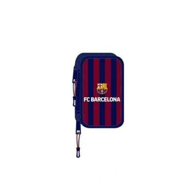 Imagen de Safta F.C. Barcelona Estuche Escolar Niño, con Colores, 28 Útiles Incluidos, Ideal para Niños de 5 a 14 Años, Cómodo y Versátil, 12.5x4x19.5 cm, Color Azul Marino/Granate