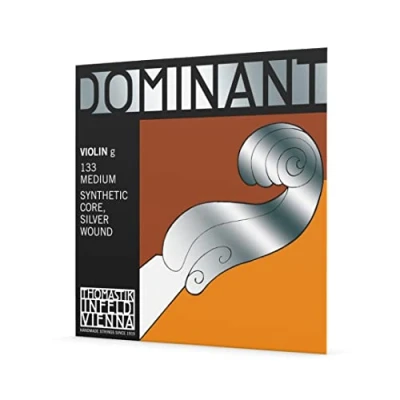 Imagen de Thomastik cuerda suelta para 4/4 violín Dominant Sol núcleo de plástico, entorchado plata, mediana