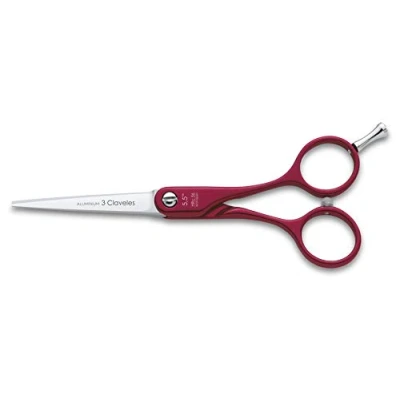 Imagen de 3 Claveles Duraluminio Tijera de Corte para Peluquero, 5.5&quot;, Negro, 1 Unidad (Paquete 1)