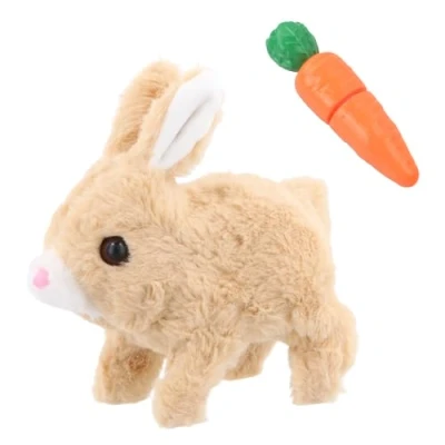 Imagen de Conejo de Peluche Eléctrico, Juguete Pascua, Lindo Figuras Conejito Interactivo, Bunny Toys Electrónico para Niños (Amarillo)