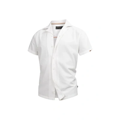Imagen de Indicode Hombres INSamwell Shirt Camisa Estampada de 98% algodón Offwhite XXL