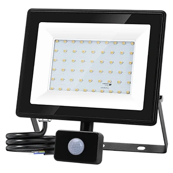 Imagen de Aigostar 50W Foco Led con Sensor Movimiento,5400LM Super Brillo Focos Exterior IP65 Impermeable,4000K Blanco Natural Proyector Exterior,Perfectas para Jardín, Garaje, Patio, etc.