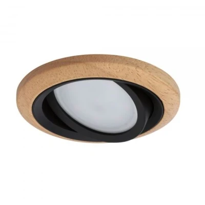 Imagen de Paulmann ENC Kit Lanati Esquina orientable LED, 1 x 6 W, 470 LM, 230 V, Madera, 92238, Tinte Roble aceitado, Negro Mate