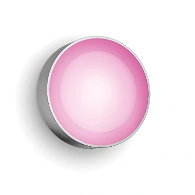 Imagen de Philips Hue Lámpara LED inteligente de exterior Daylo, aplique 15W 1060 lúmenes, Luz Blanca y Colores, compatible con Amazon Alexa Google Assistant, protección IP44,acero