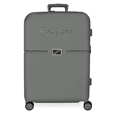Imagen de Pepe Jeans Accent Maleta mediana 48x70x28 cms Rígida ABS Cierre TSA integrado 79L 4,32 kgs 4 Ruedas dobles (Antracita)