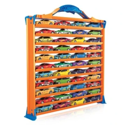 Imagen de Hot Wheels Intek Rack N&#039; Track Car Case Play and Build (Stores up to 44 Cars) (HWCC9)
