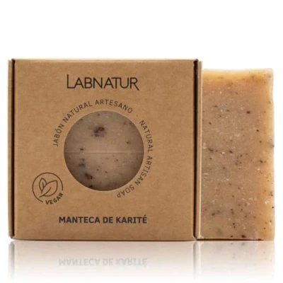 Imagen de Jabon Natural PREMIUM LABNATUR MANTECA DE KARITÉ. Elaborado artesanalmente en frío y con ingredientes naturales.Hidrata, nutre suaviza la piel. Regenera calma. Para piel seca sensible.