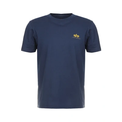 Imagen de Alpha Industries Small LOGO Camiseta estampada, Hombre, Talla: Small, New navy