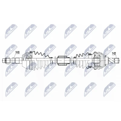 Imagen de Semi eje NTY NPW PL 125