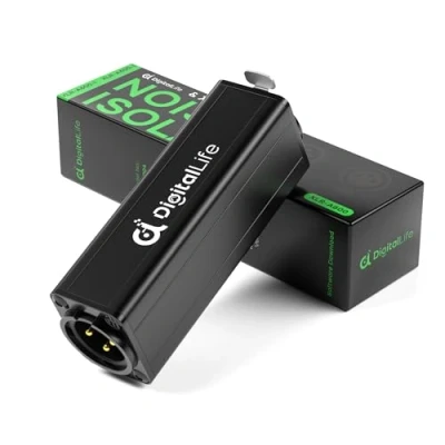 Imagen de DigitalLife Aislador de Ruido Audio XLR Mono (Eliminador Zumbido Pasivo, A600 I, M/F)