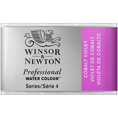 Imagen de Winsor &amp; Newton Acuarela Profesional Pintura de Acuarela, Alta Luminosidad, Resistente a la Luz, Calidad Archivo, Godet, Color Violeta Cobalto