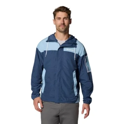 Imagen de Columbia Men&#039;s Challenger 2 Windbreaker, Lightweight Windbreaker Jacket, Dark Mountain/Ripple Blue, S