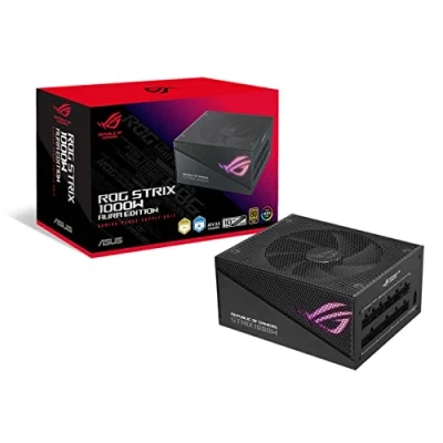 Imagen de ROG Strix 1000W Gold Aura Edition Fuente de alimentación modular (80+ Gold, ATX 3.0, Lambda A++, compatible con PCIe Gen 5.0, ventilador Axial tech, Sync, 10 años garantía)