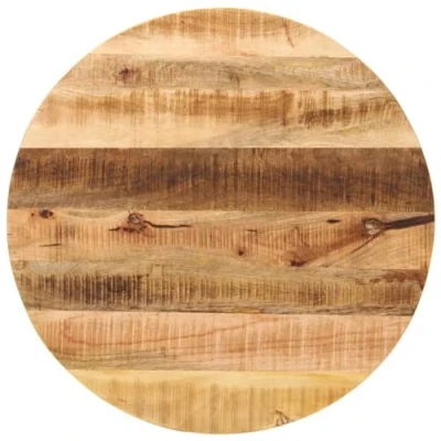 Imagen de vidaXL Tablero de Mesa Redondo Madera Maciza Mango Rugosa Ø 90x2,5 cm