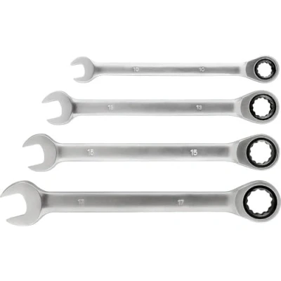 Imagen de Einhell 49460490 Juego de llaves combinadas con carraca, 4 piezas, 10, 13, 15, 17 mm