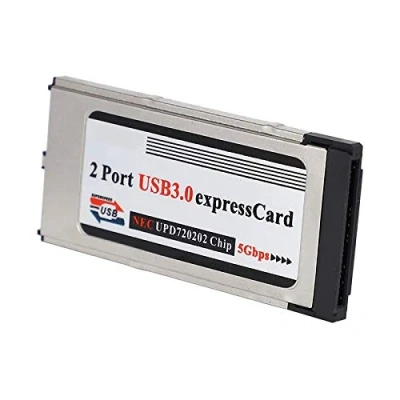 Imagen de Kuuddker Tarjeta Express USB 3.0 de 2 Puertos Alta Velocidad con Ranura 34 Mm Adaptador Convertidor PCMCIA para Laptop Notebook