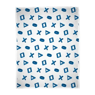 Imagen de Character World Playstation Manta de Forro Polar con Licencia Oficial Diseño Controlador Blanco y Azul, súper Suave cálida dormitorios Juegos Adolescentes, campamentos Fiestas
