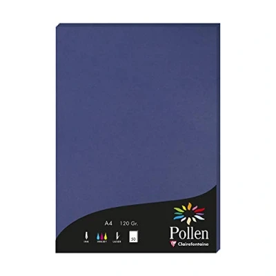 Imagen de Clairefontaine Pollen Papel de calco, 21 x 29,7 cm, color azul ocuro